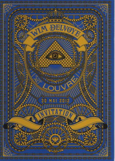 Пригласительный билет на выставку Вима Дельвуа в апартаментах Наполеона III в Лувре. 2012